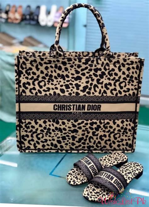 dior bag leopard|dior leather tote bag.